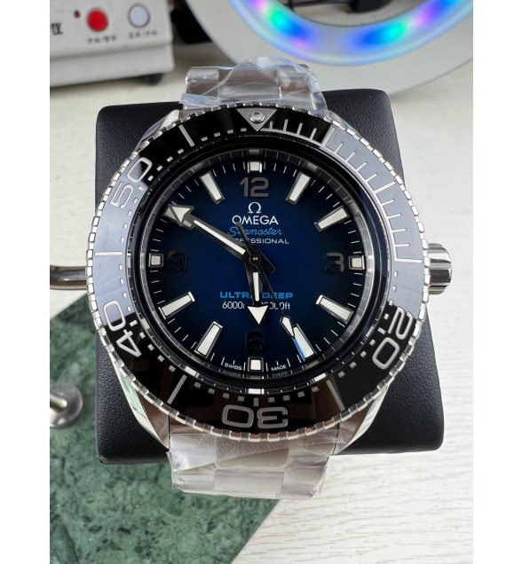 Seamaster 6000M Ultra Deep SS VRF 1:1 Best Edition Deep Blue Dial on SS Bracelet A8912 Super Clone