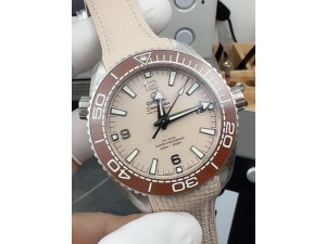 Planet Ocean 43.5mm SS VSF 11 Best Edition Brown Bezel Sand Dial on Sand Rubber Strap A8900 Super Clone