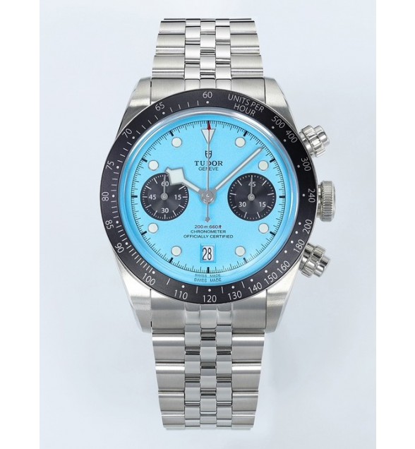 Black Bay Chrono M79360N SS ZF 1:1 Best Edition Tiffany Blue Dial On SS Bracelet DD7750