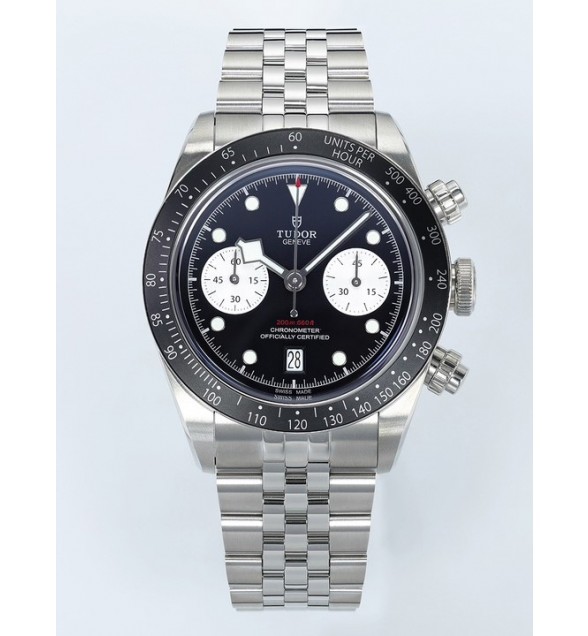 Black Bay Chrono M79360N SS ZF 1:1 Best Edition Black Dial On SS Bracelet DD7750