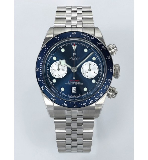 Black Bay Chrono M79360N SS ZF 1:1 Best Edition Black Dial On SS Bracelet DD7750