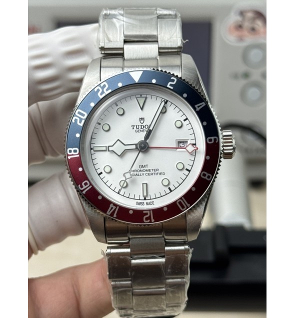Black Bay M79830RB-0010 GMT Baselworld Pepsi Bezel ZF 1:1 Best Edition White Dial on SS Bracelet A2836