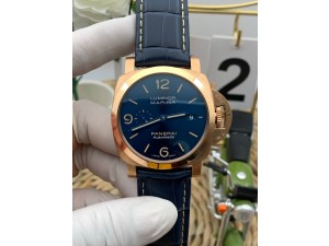 PAM1114 VSF 1:1 Best Edition Black Dial on Blue Leather Strap P9010