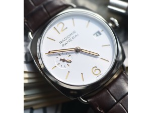 Radiomir PAM1292 Z 40mm SS VSF 1:1 Best Edition White Dial on Black Leather Strap Asian P900