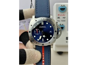 PAM1391 Luna Rossa Submersible VSF 1:1 Best Edition on Blue Fabric Strap P900