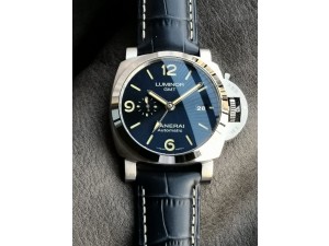 PAM 1033 44mm VSF 1:1 Best Edition Blue Dial on Blue Leather Strap P.9001 Super Clone