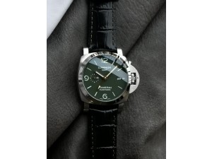 PAM1056 Luminor GMT VSF 1:1 Best Edition on Black Leather Strap P.9011 Clone