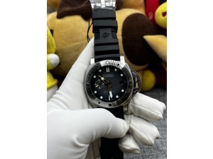 PAM1323 Y GMT VSF 1:1 Best Edition Dark Gray Dial on Black Rubber Strap P9011