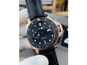 PAM974 Luminor Submersible RG VSF 1:1 Best Edition on Black Leather Strap OP XXXIV Clone