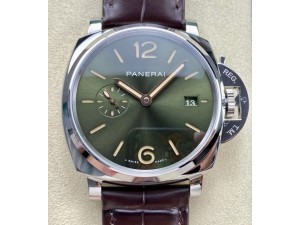 PAM1329 Luminor Due 42mm VSF 1:1 Best Edition Green Dial on Brown Leather Strap P900