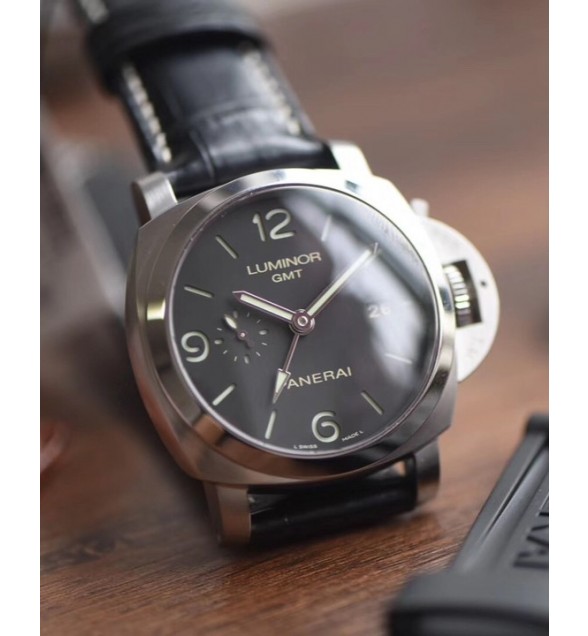 PAM320 M GMT VSF 1:1 Best Edition On Black Rubber Strap P.9001 Super Clone V2