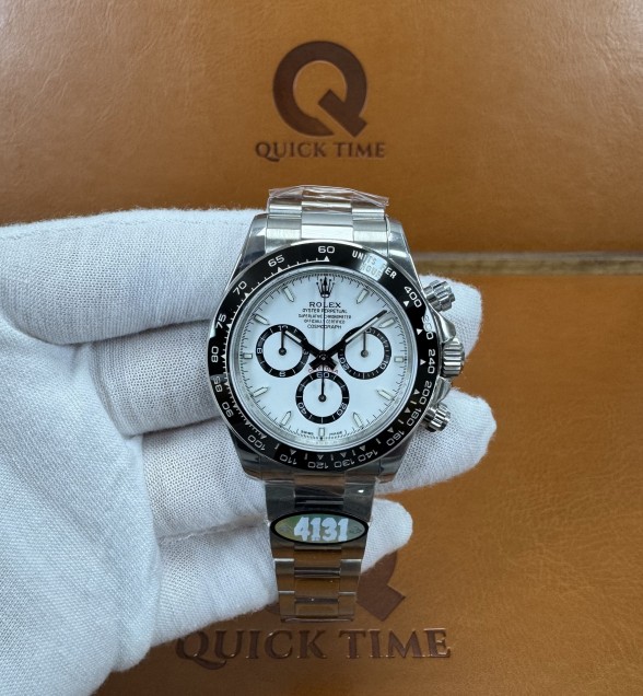 Daytona 126500 UFO 1:1 Best Edition 904L Steel White Dial on SS Bracelet UF4131 (Free Sprung)