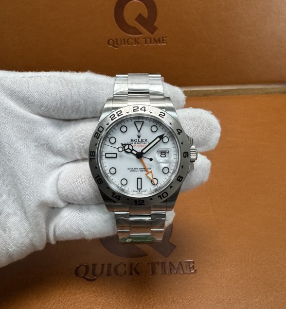 Explorer II 42mm 226570 Black 904L SS C+F 1:1 Best Edition White Dial on Bracelet VR3285 CHS