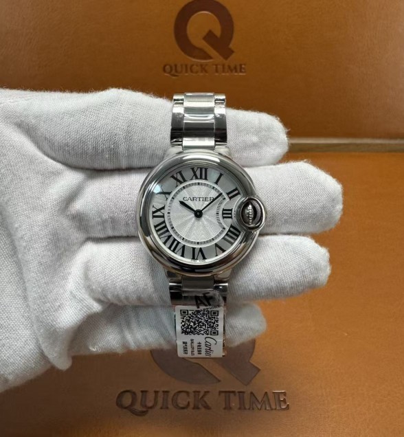 BallonBlue 33mm White Dial on SS Bracelet Ronda Quartz AF